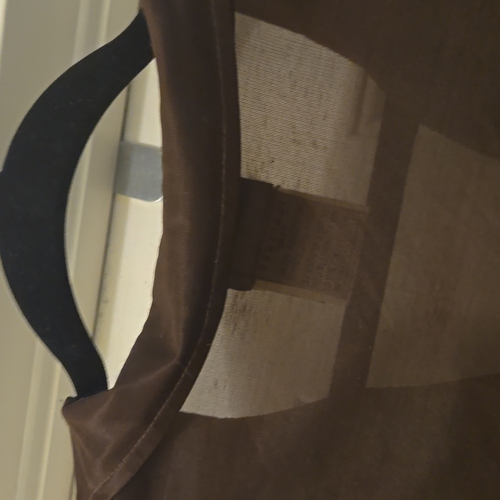 Authentic Vintage Dolce & Gabbana Sheer and Shiny Dark Brown Button Down Shirt - Picture 5 of 9